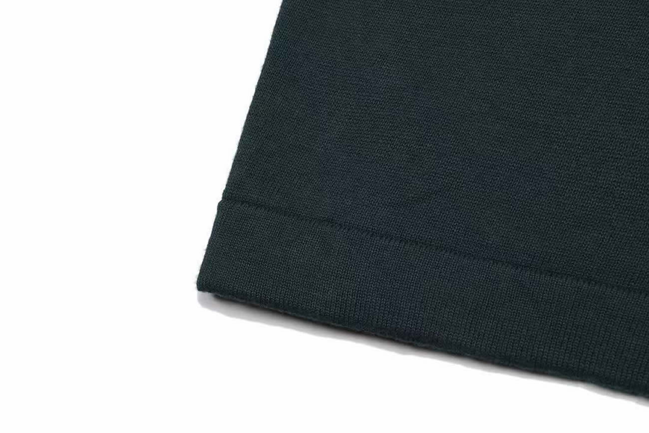 Louis Vuitton Green Polo T Shirt With White Embroidered (6) - www.newkick.vip